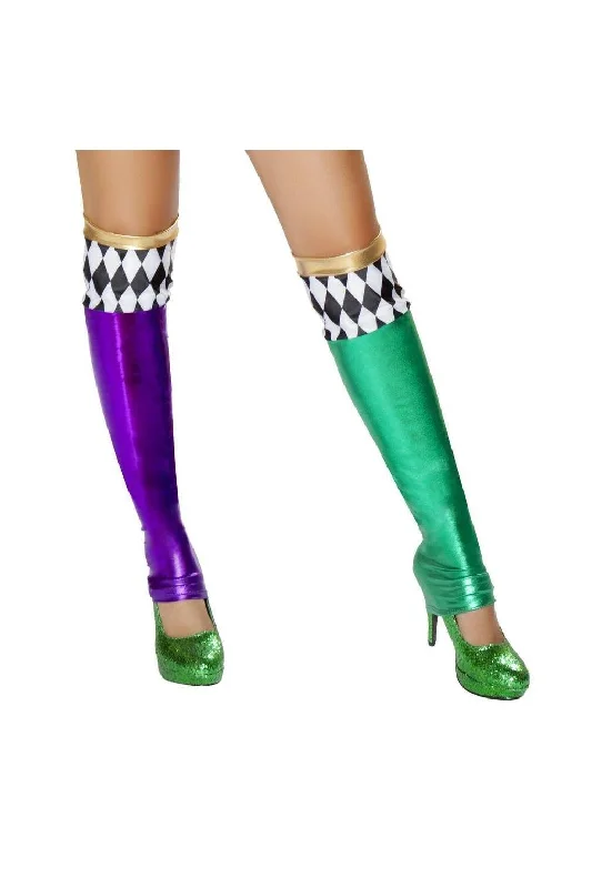 Cosplay Lingerie for WomenRoma Green/Purple Jester Leggings Costume