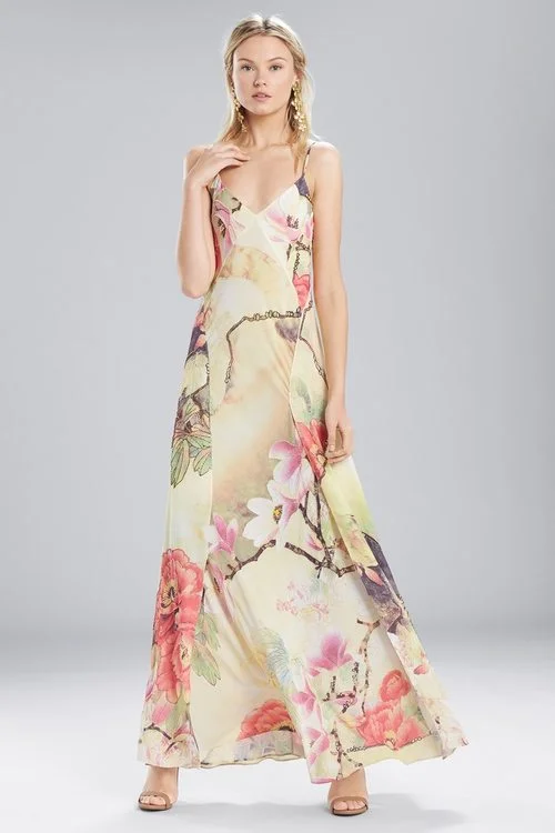 Asymmetrical - hemmed sexy dresses for a modern stylePrinted Silky Soft Slip Dress