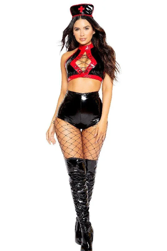 Women's Video Game Character Cosplay Lingerie3 Piece Kinky Nurse Costume