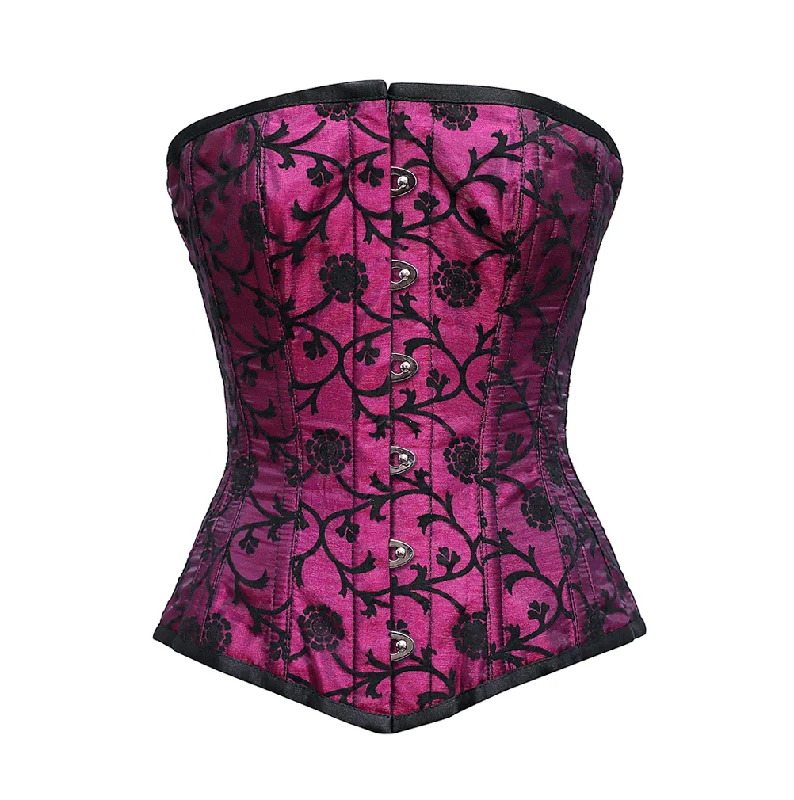 Hypoallergenic bustiers for sensitive skinRigsby Magenta Overbust Corset With Tissue Flocking Hypoallergenic bustiers for sensitive skinRigsby Magenta Overbust Corset With Tissue Flocking