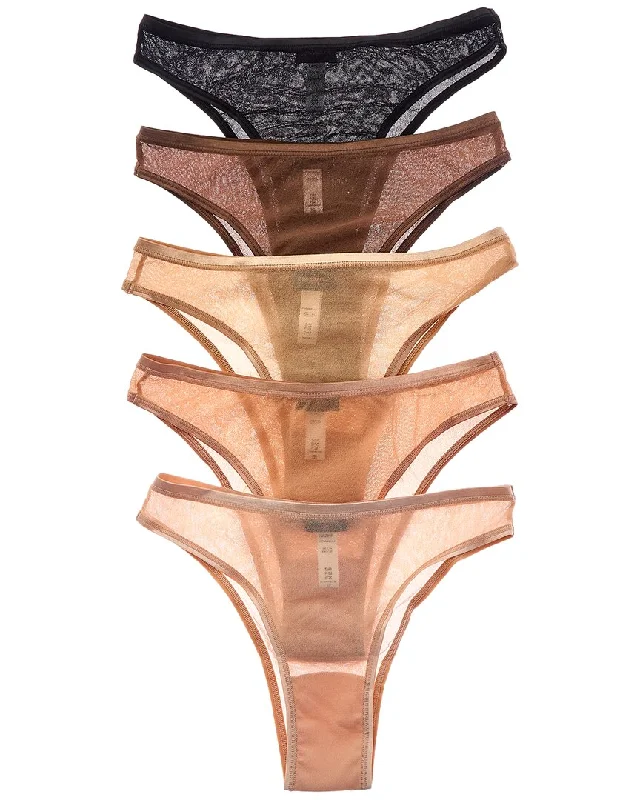 Breathable Bamboo Lingerie for WomenCosabella 5pk Soire Confidence Brazilian Minikini