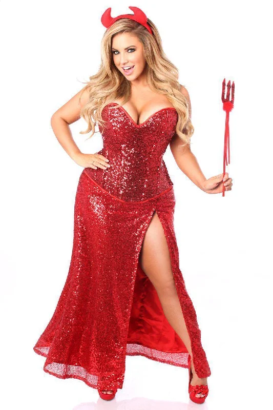 Superhero Themed Cosplay Lingerie for WomenTop Drawer Premium Sequin Devil Costume