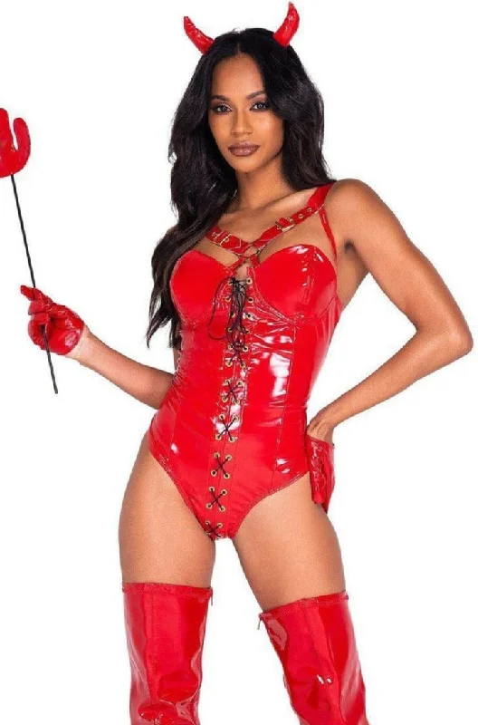 Plus Size Women's Cosplay Lingerie3 Piece Devilicious Costume