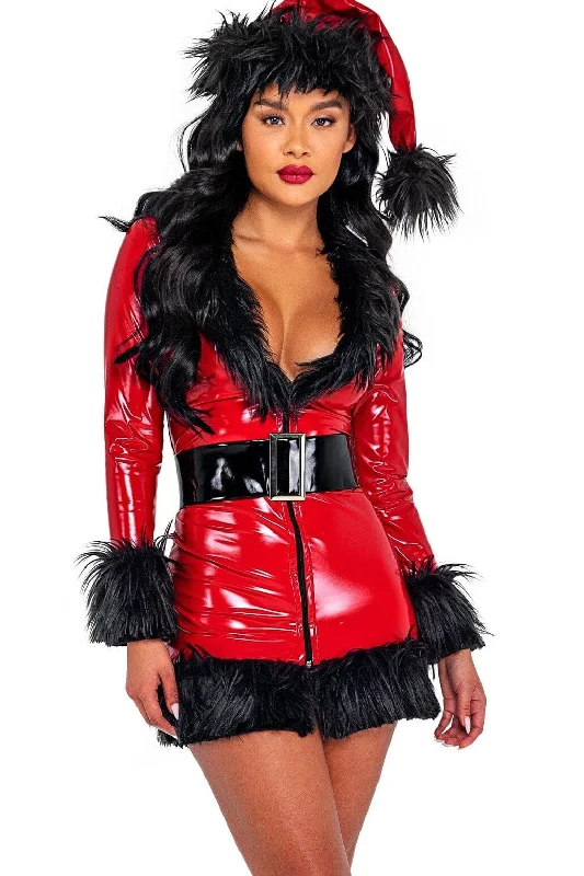 Sexy Nurse Cosplay Lingerie OutfitSanta Babe Costume Dress