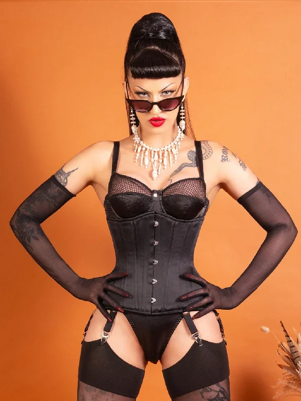 Hypoallergenic bustiers for sensitive skinZita Steel Boned Underbust Corset L4090