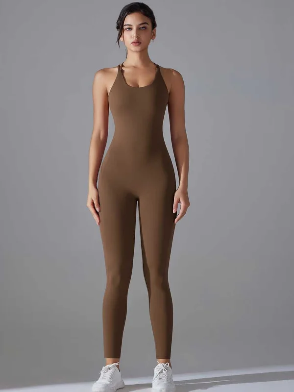 Women's Silk Lingerie SetsYoga Workout Full Length Jumpsuit