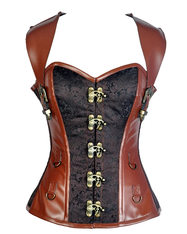 Striped corsets for a preppy and nautical vibeVardy Steampunk Overbust Corset With Halter Striped corsets for a preppy and nautical vibeVardy Steampunk Overbust Corset With Halter
