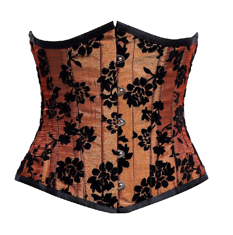 Lace - covered corsets for a feminine touchGorry Underbust Corset In Tissue Flocking Lace - covered corsets for a feminine touchGorry Underbust Corset In Tissue Flocking
