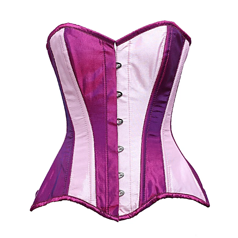Lace - covered corsets for a feminine touchXan Overbust Taffeta Corset