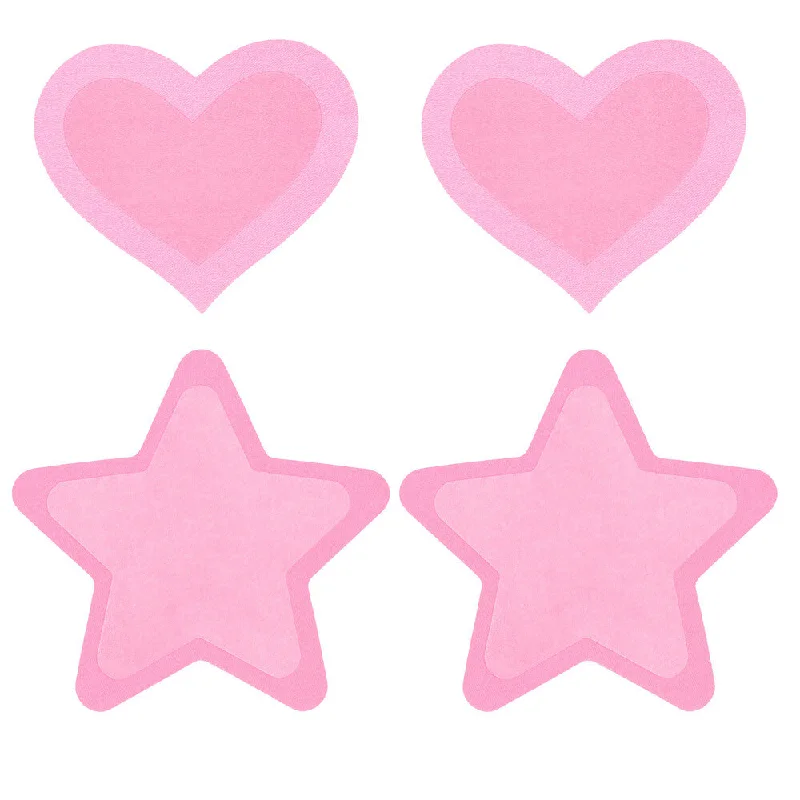 Women's Satin Sleepwear Lingerie Peekaboo Pasties Hot Pink Glow in the Dark