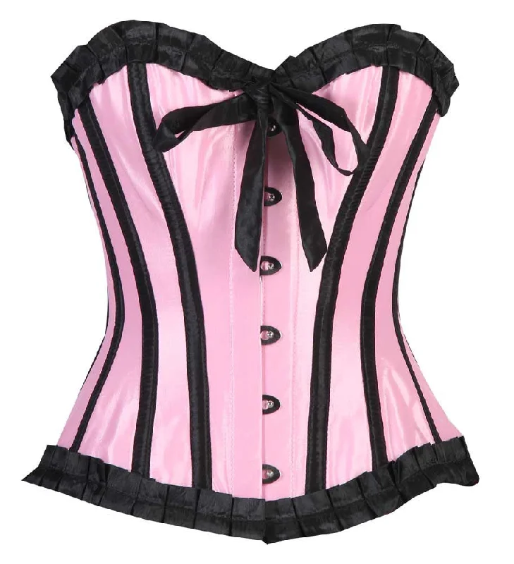 Satin corsets with a shiny and elegant finishLILY PINK TAFFETA