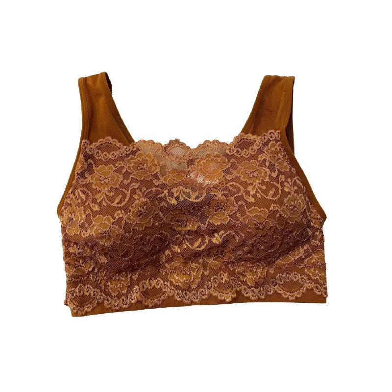 Women's Satin Sleepwear LingerieWomen's Lace Bandeau Bralette In Terra Cotta