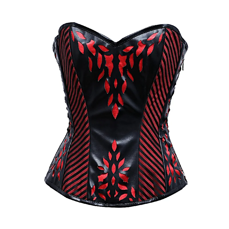 Brocade bustiers with a rich and textured appearanceMarloes Black & Red Gothic Overbust Corset Brocade bustiers with a rich and textured appearanceMarloes Black & Red Gothic Overbust Corset