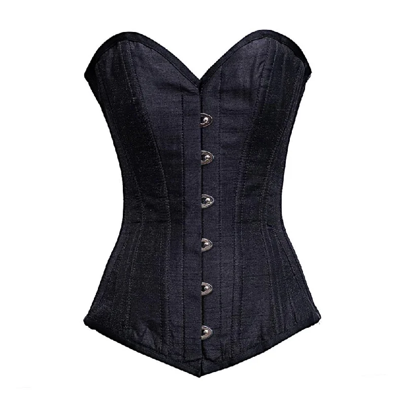 Compression bustiers for a slimming effectWoakes Black dupion Longline Corset