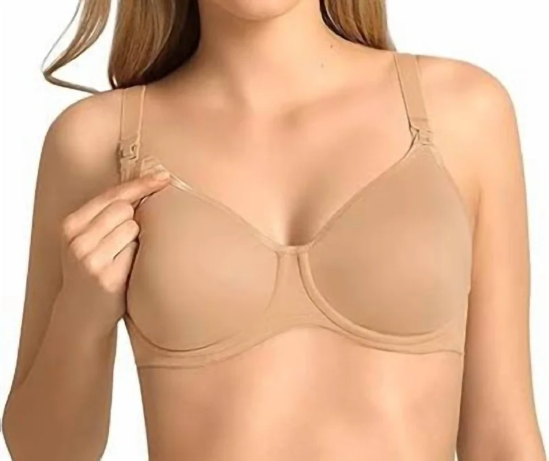 Women's Lingerie with Convertible StrapsBasic Nursing Bra In Nude