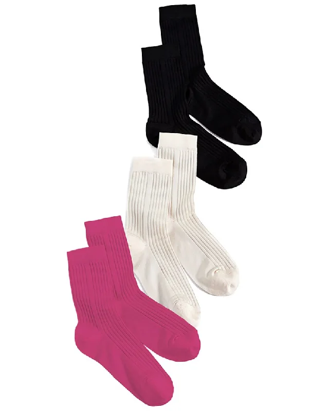 Lingerie with Adjustable Straps for WomenSTEMS Set of 3 Silky Rib Sock