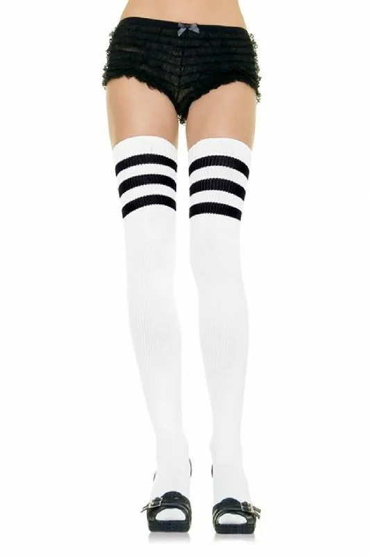 Tights with Floral DesignsStriped Thigh High Stockings