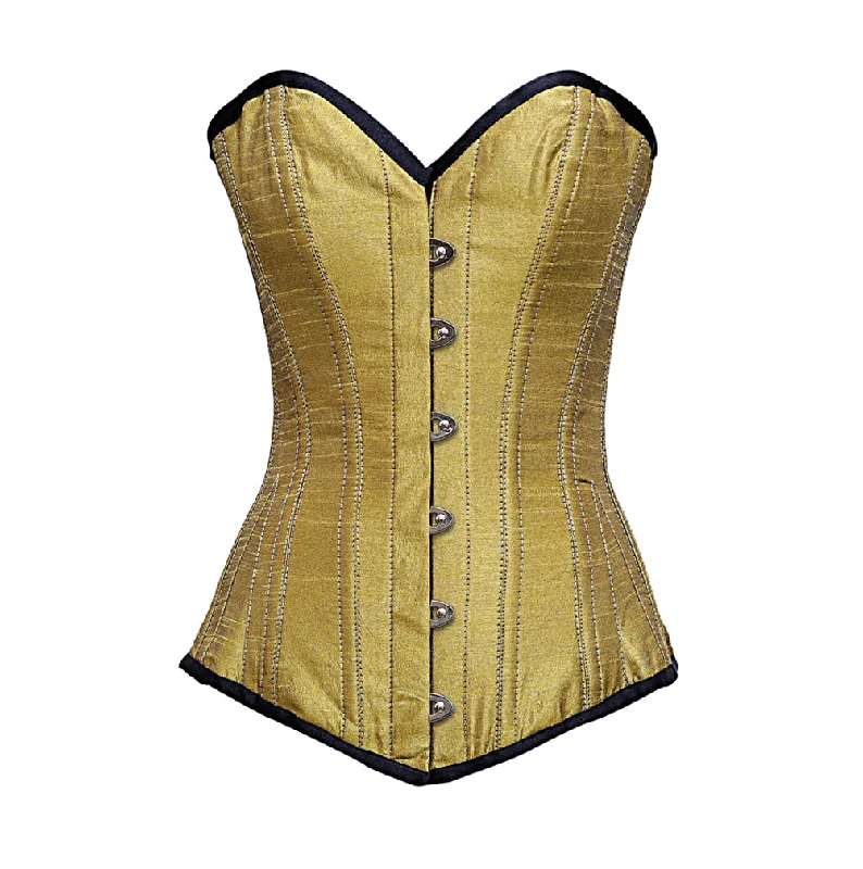 Steampunk - themed bustiers with brass accentsTripper Custom Made Corset