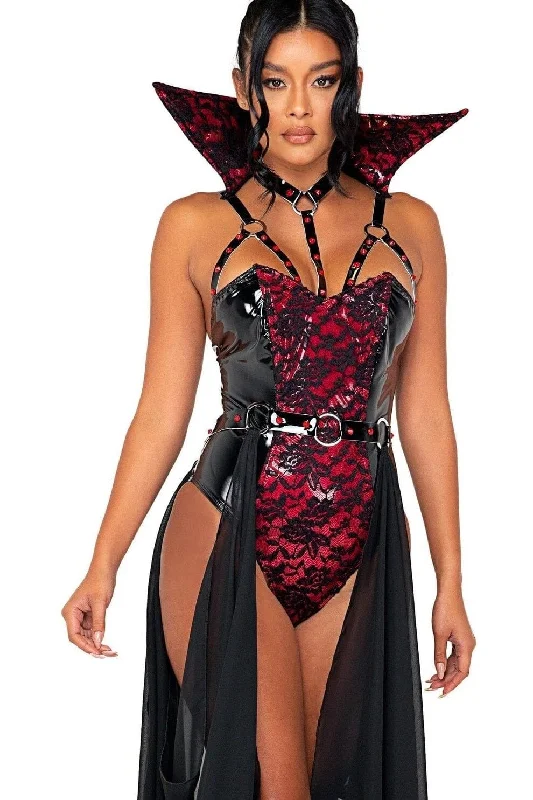 Superhero Themed Cosplay Lingerie for WomenPiercing Beauty Vampire Costume