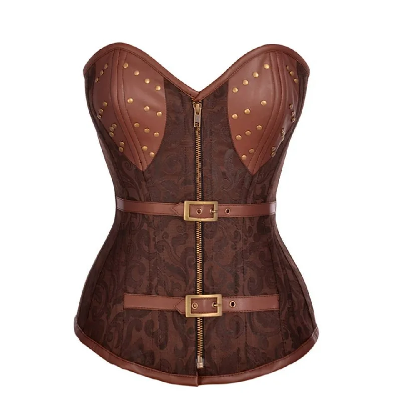 Animal - print bustiers for a wild and fierce styleBasset Steampunk Overbust Corset