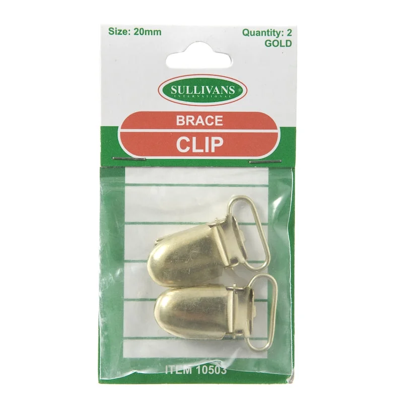 Summer Lingerie for WomenSullivans Brace Clip Size 20mm, Gold- 2pk