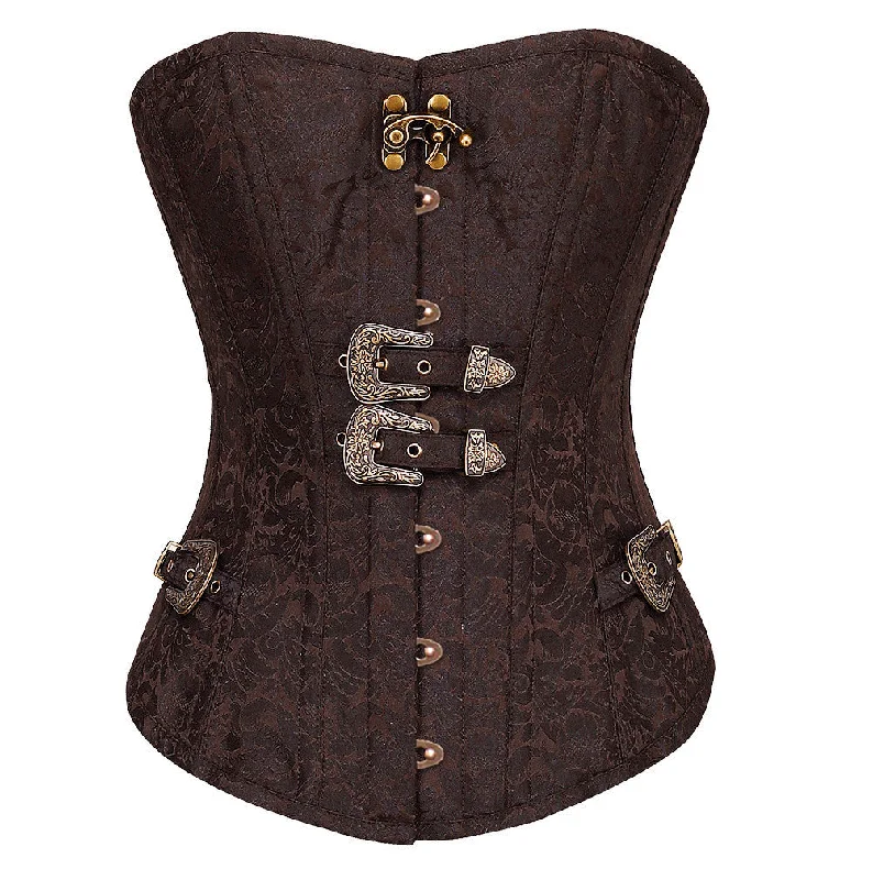 Satin corsets with a shiny and elegant finishMayte Steampunk Corset