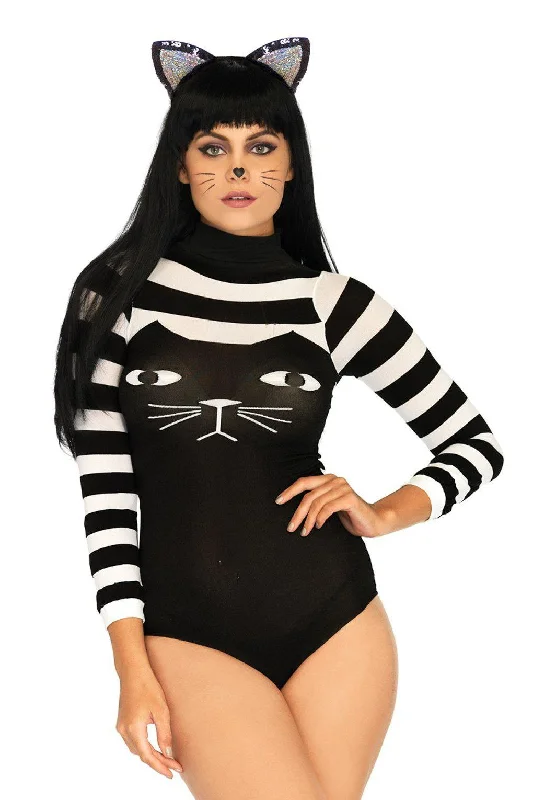 Women's Fantasy Lingerie for Cosplay EventsSpandex Striped Cat Costume