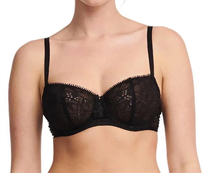 Minimalist Lingerie Styles for WomenMerci Demi Cup Bra In Black