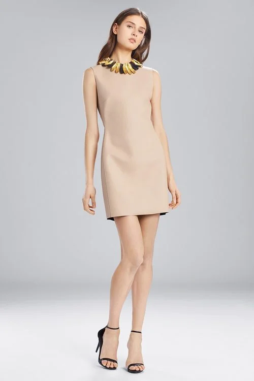 Gold - toned sexy dresses for a glamorous eventFaux Leather Sleeveless Dress