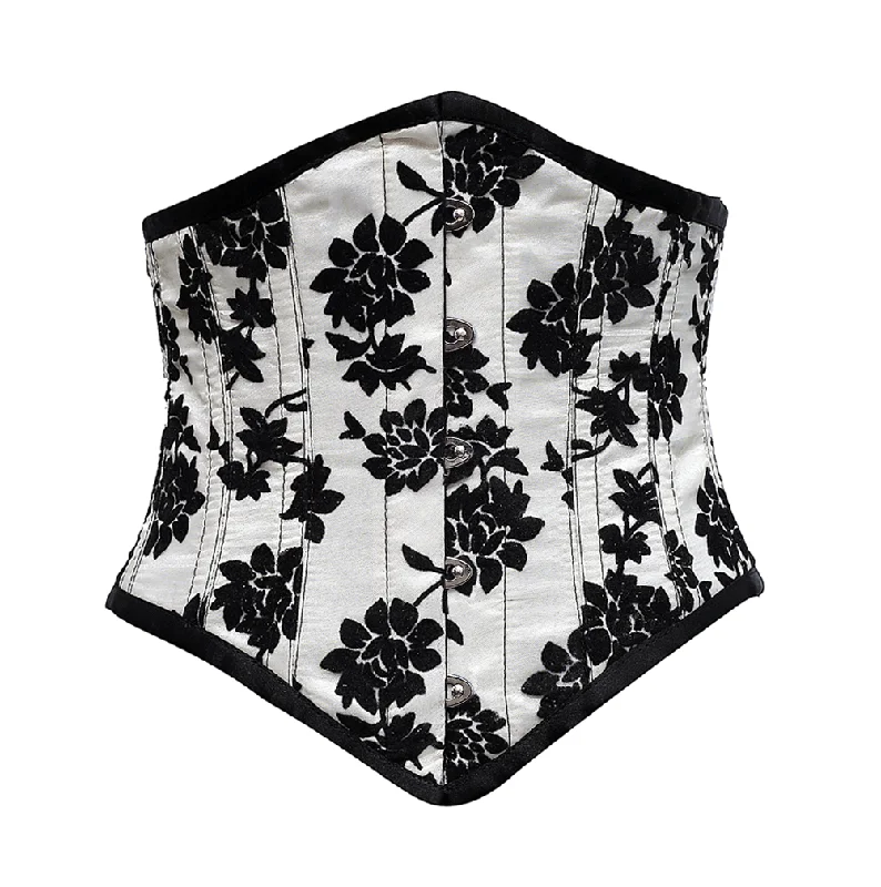 Velvet bustiers for a soft and plush feelTameka White Underbust Corset With Tissue Flocking Velvet bustiers for a soft and plush feelTameka White Underbust Corset With Tissue Flocking