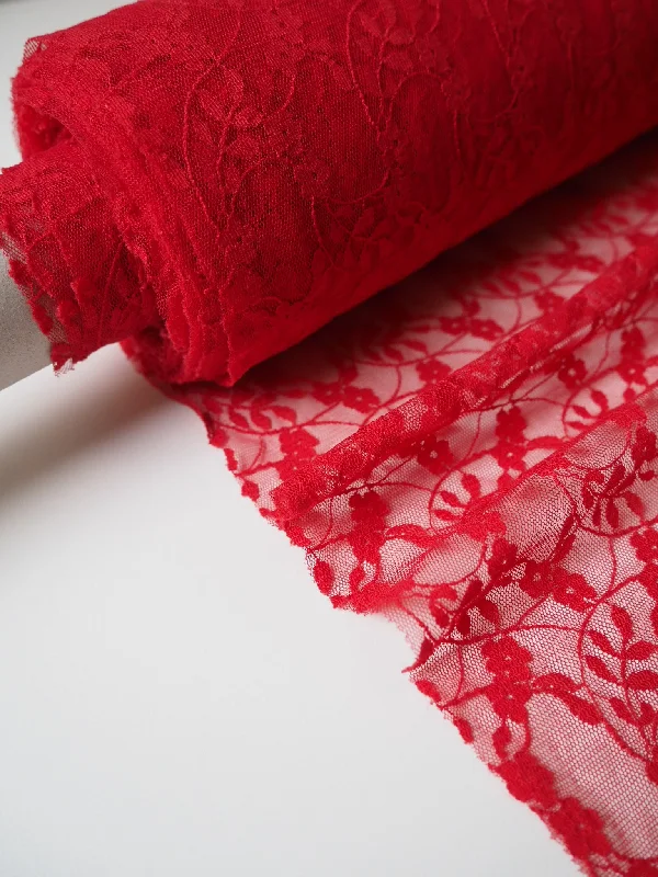 Women's Everyday Wear LingerieRed Trailing Flower Stretch Lace