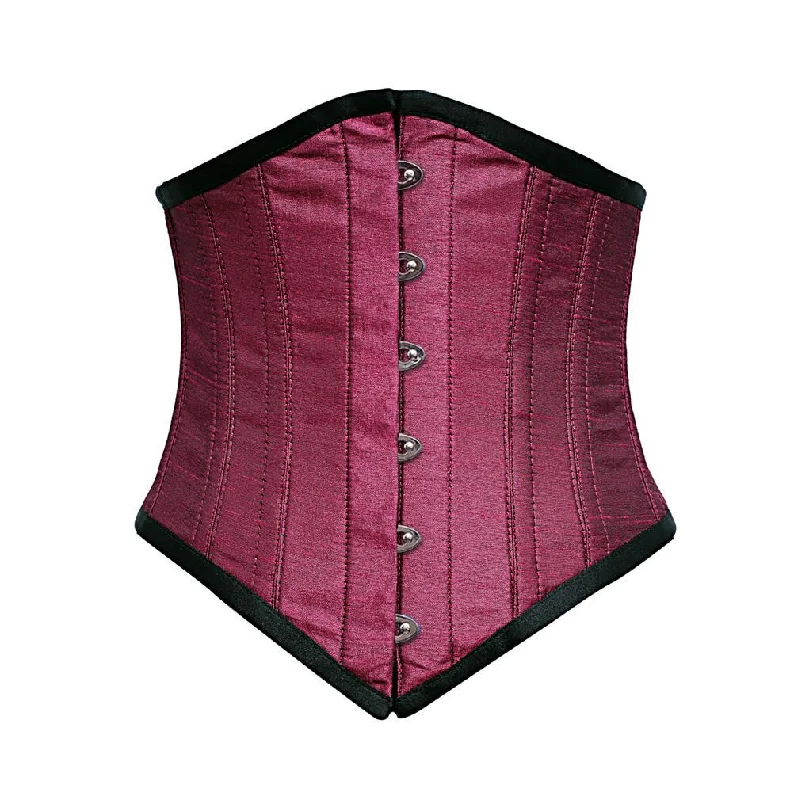 Supportive bustiers for large - busted womenNick Sexy Underbust Magenta dupion Corset Supportive bustiers for large - busted womenNick Sexy Underbust Magenta dupion Corset