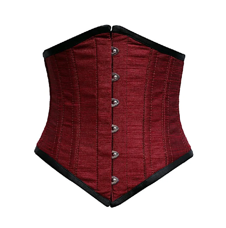 Anti - chafe bustiers for comfortable movementSane Sexy Underbust Maroon dupion Corset Anti - chafe bustiers for comfortable movementSane Sexy Underbust Maroon dupion Corset