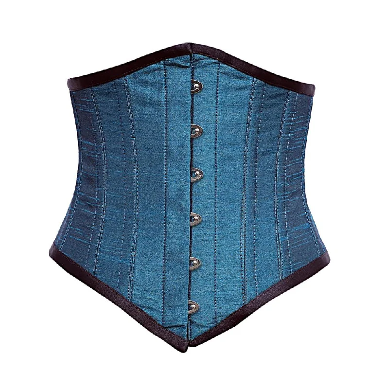 Modern - design corsets with a minimalist aestheticJener Sexy Underbust Turquoise dupion Corset Modern - design corsets with a minimalist aestheticJener Sexy Underbust Turquoise dupion Corset