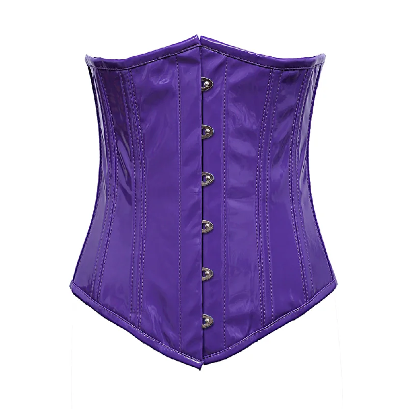 Wedding - style bustiers for bridesmaids or special eventsTravis Purple PVC Underbust Steel Boned Corset Wedding - style bustiers for bridesmaids or special eventsTravis Purple PVC Underbust Steel Boned Corset