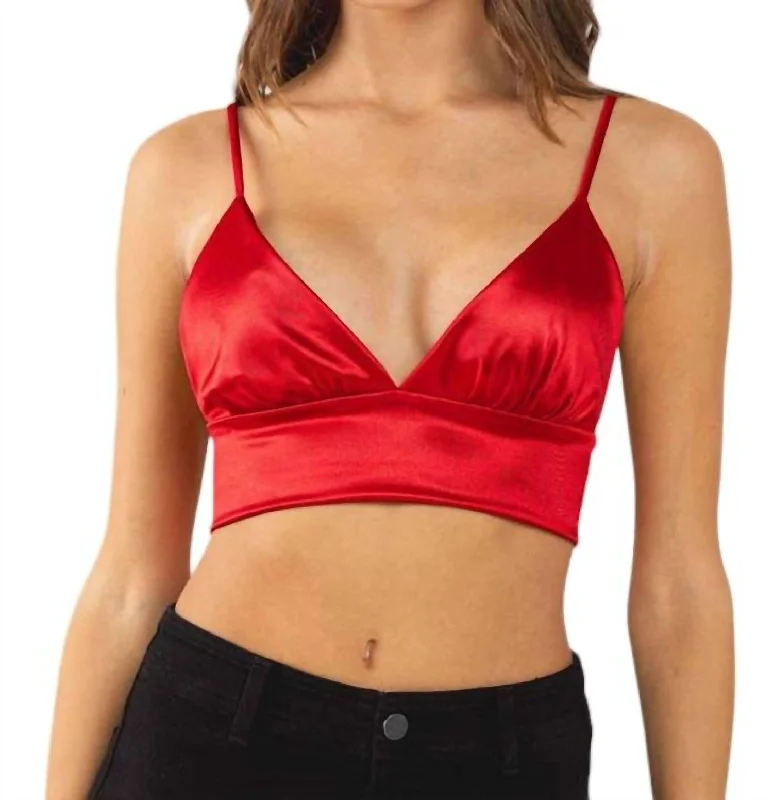 Vintage Inspired Lingerie for WomenNever Miss A Beat Top In Red