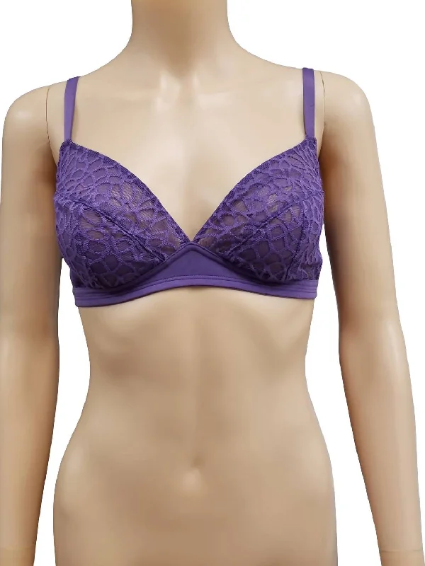 Designer Lingerie Sets for WomenLace Underwire Bra In Purple