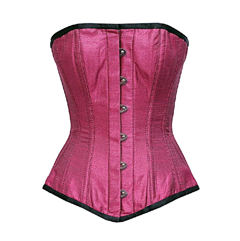 Satin corsets with a shiny and elegant finishRitz Magenta dupion Overbust Corset