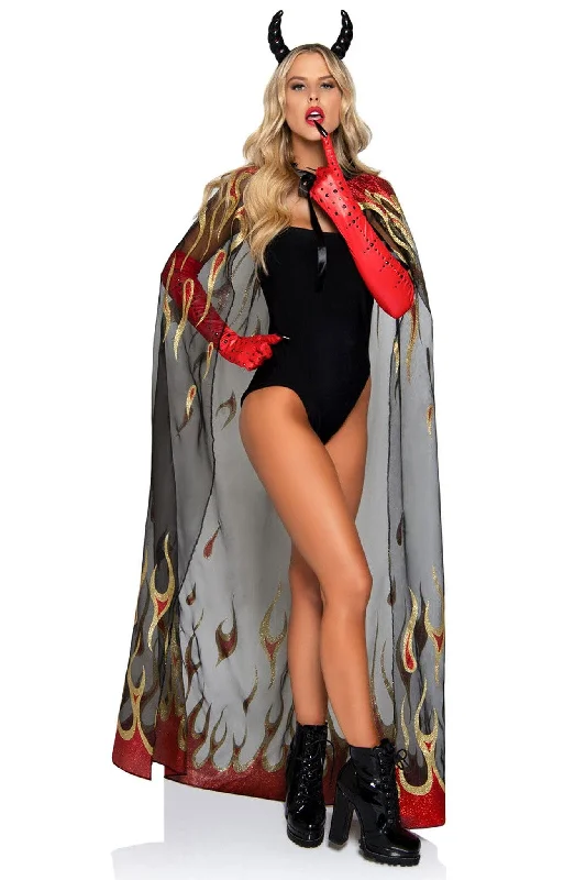 Plus Size Women's Cosplay Lingerie2 Piece Devil Costume Accessory Set