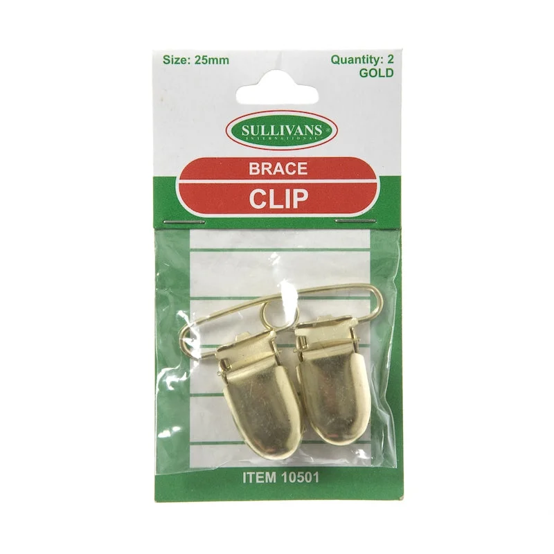 Women's Lingerie for Boudoir SessionsSullivans Brace Clip Size 25mm, Gold- 2pk