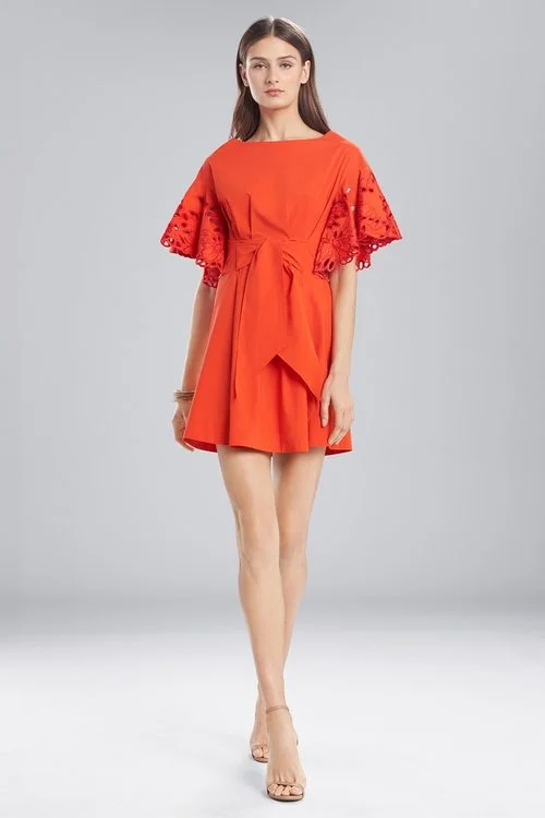 Tiered sexy dresses for a flouncy and feminine appearanceCotton Shirting Ruffle Sleeve Dress