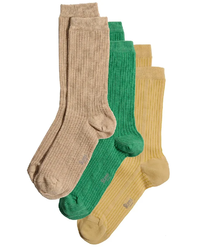 Women's Chemises and BabydollsSTEMS Set of 3 Cashmere-Blend Crew Sock