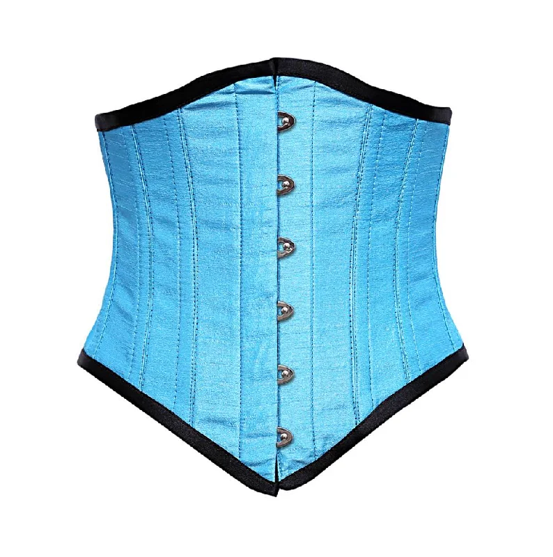 Steampunk - themed bustiers with brass accentsGordan Sexy Underbust Turquoise Dupion Corset Steampunk - themed bustiers with brass accentsGordan Sexy Underbust Turquoise Dupion Corset
