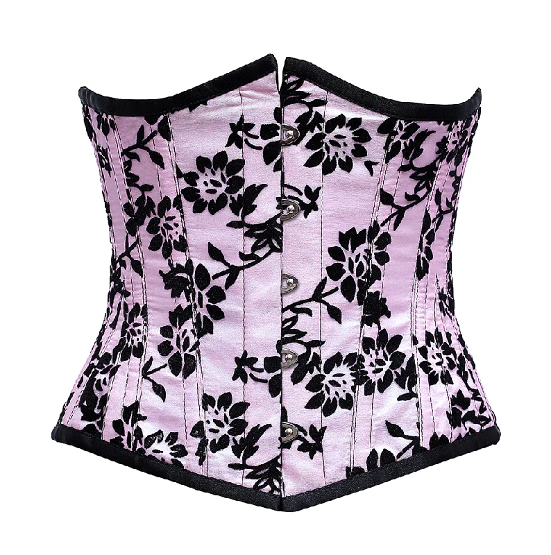Leather bustiers for a bold and edgy lookGielnik Pink Underbust Corset In Tissue Flocking Leather bustiers for a bold and edgy lookGielnik Pink Underbust Corset In Tissue Flocking