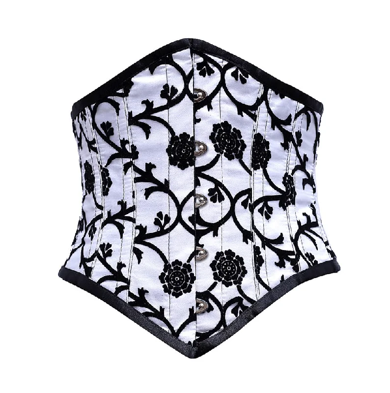 Hollywood - glamour bustiers for a red - carpet effectTame White Underbust Corset With Tissue Flocking Hollywood - glamour bustiers for a red - carpet effectTame White Underbust Corset With Tissue Flocking