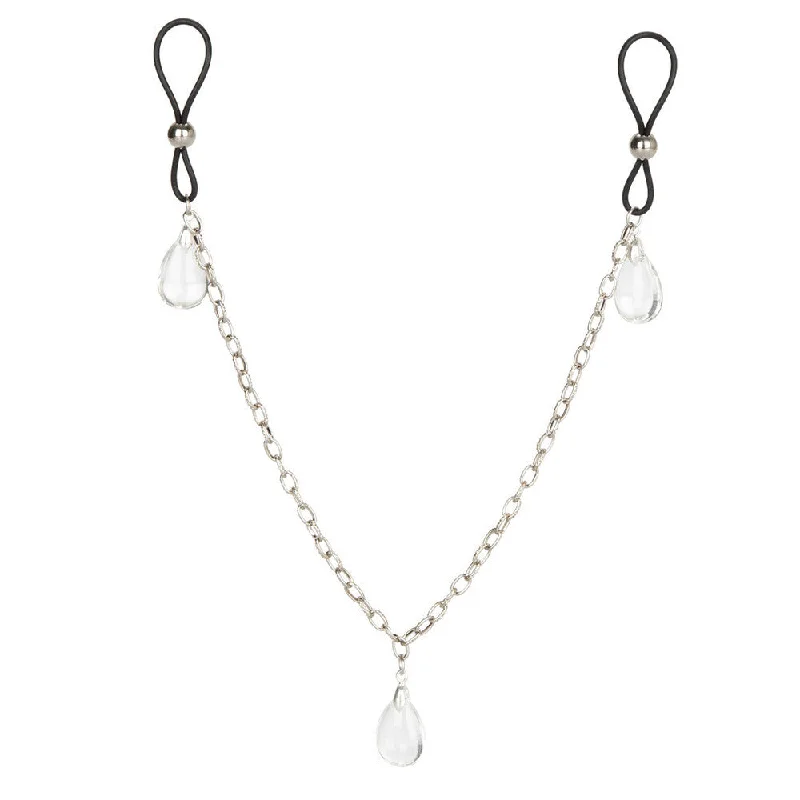 Women's Tummy Control Lingerie Nipple Play Non Piercing Nipple Chain Jewellery  Crystal