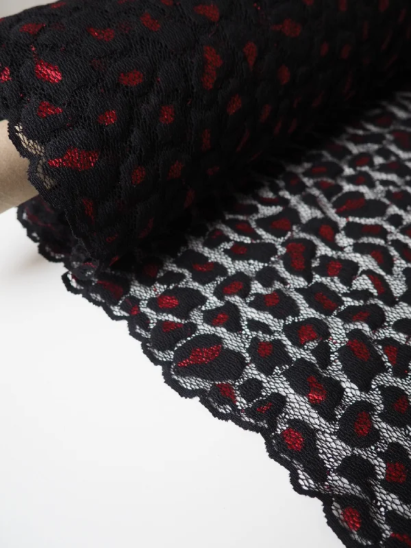 Sexy Lingerie for Women with StockingsRed Leopard Stretch Lace