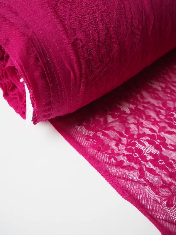 Comfortable Cotton Lingerie for WomenFuchsia Flora Stretch Lace