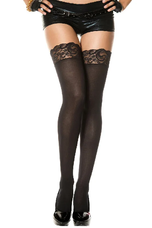 Women's Tights with Lace TrimLace Top Thigh Highs
