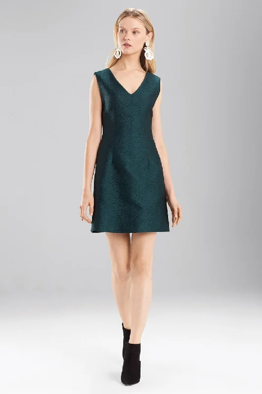 Sexy sheath dresses with a sheer panelPebble Jacquard Sleeveless Dress